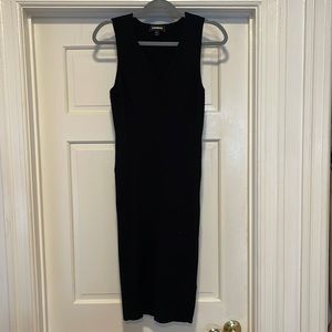 Black midi sweater dress